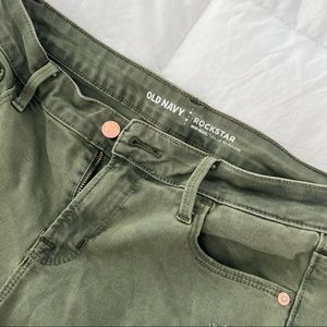 Olive Green Rockstar Jeans